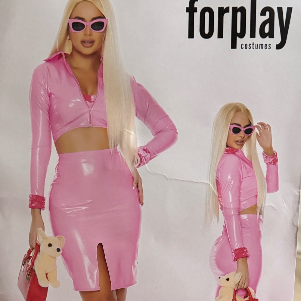 Forplay Pink Costume Set with Sunglasses Halloween Costume size M